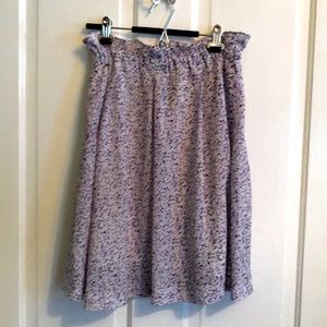 Vintage Lilac Bucket Waist Floral Skirt